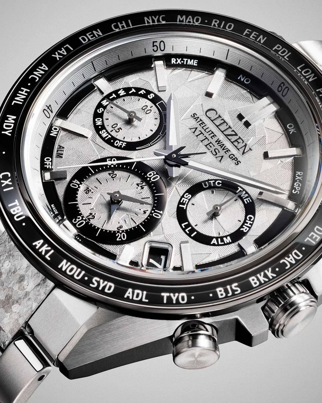 ATTESA Platinum Shine Silver-Tone Dial Super Titanium with